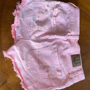 Pink American eagle jean shorts